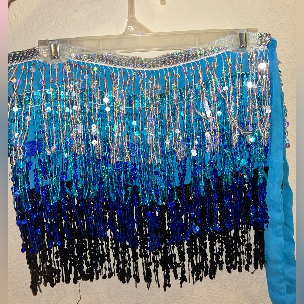 Sparkly wrap mini skirt